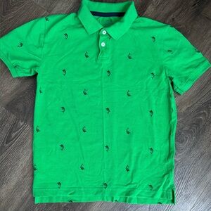 Kids. Cherokee Green Polo Shirt with Button Detail
